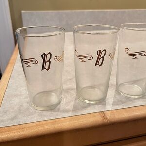 Vintage Set of 6 “B” Glasses
